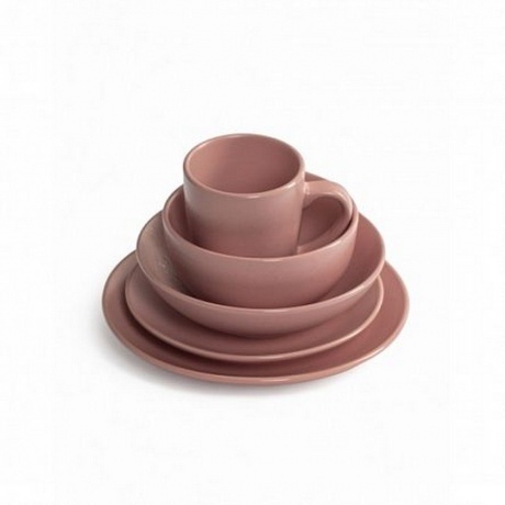 Тарелка обеденная DROPS розовый 24.8см - фото 7