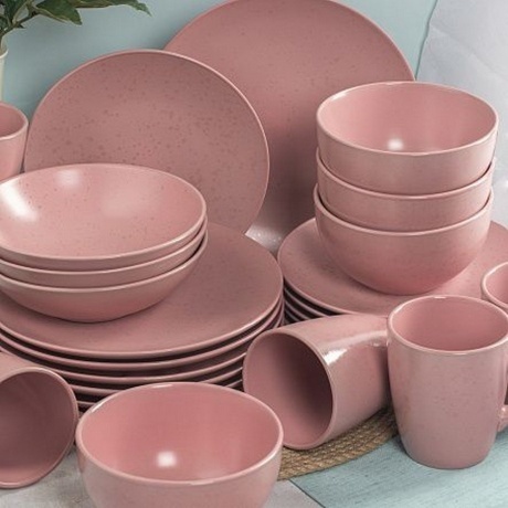 Тарелка обеденная DROPS розовый 24.8см - фото 10