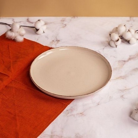 Тарелка обеденная DAILY бежевый 24см - фото 4