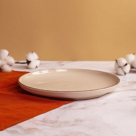 Тарелка обеденная DAILY бежевый 24см - фото 7
