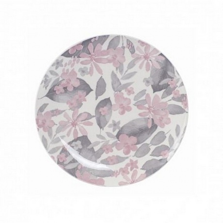 Тарелка обеденная BLOOMING розовая 24см - фото 1