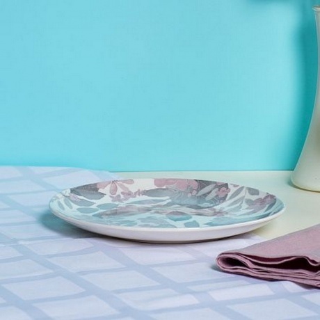 Тарелка обеденная BLOOMING розовая 24см - фото 11