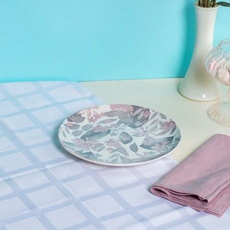 Тарелка обеденная BLOOMING розовая 24см - фото 8