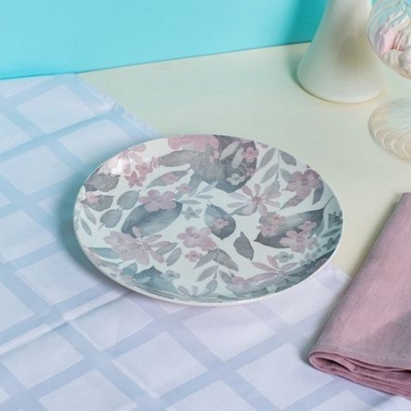 Тарелка обеденная BLOOMING розовая 24см - фото 9