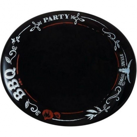 

Тарелка для стейка ФРЕНДС ТАЙМ БЛЭК декорированная