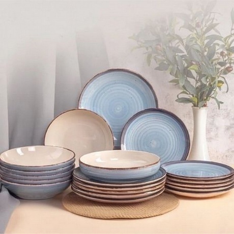 Тарелка десертная MOOD дымчато-голубой 19см - фото 5