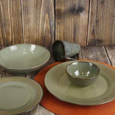 Тарелка десертная HELEZONE GREEN 21см - фото 4