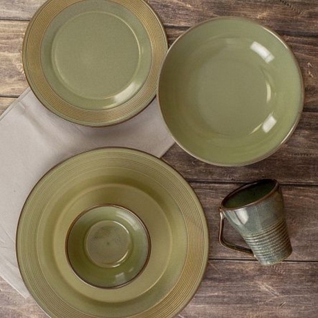 Тарелка десертная HELEZONE GREEN 21см - фото 10