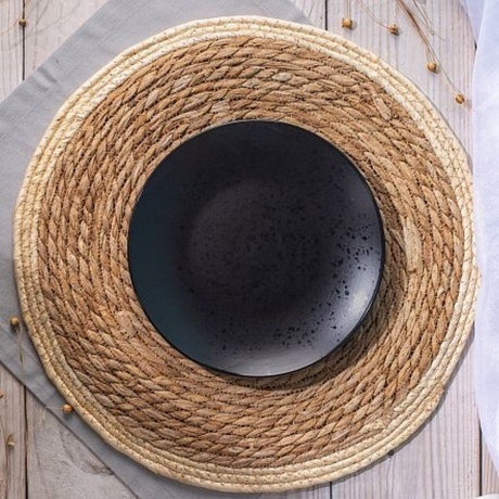 Тарелка десертная DROPS черный 20см - фото 10