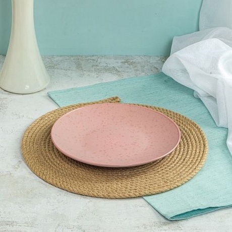 Тарелка десертная DROPS розовый 20см - фото 12