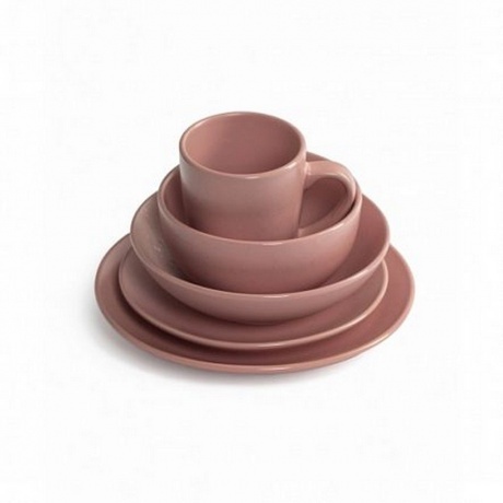 Тарелка десертная DROPS розовый 20см - фото 7