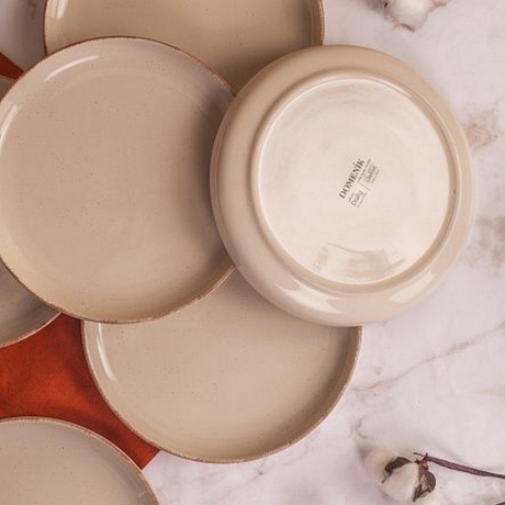 Тарелка десертная DAILY бежевый 19см - фото 7