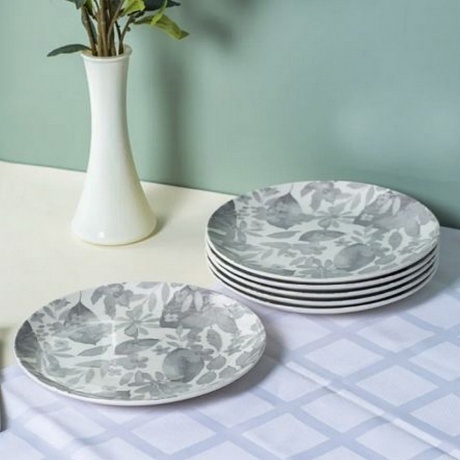 Тарелка десертная BLOOMING серая 19см - фото 4