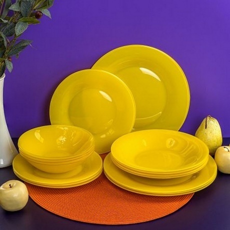 Тарелка десертная AMБИАНТЭ ЙЕЛЛОУ 19см - фото 9