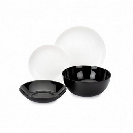 

Набор столовый ДИВАЛИ черно-белый 19пр