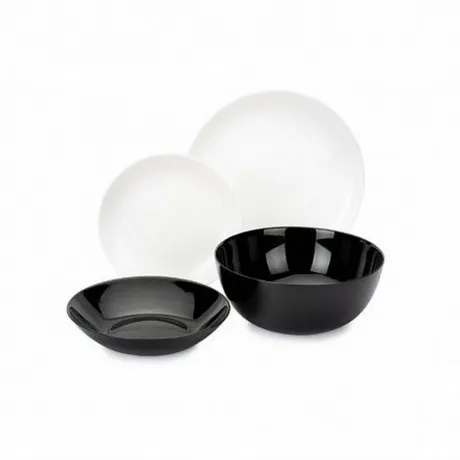 Набор столовый ДИВАЛИ черно-белый 19пр