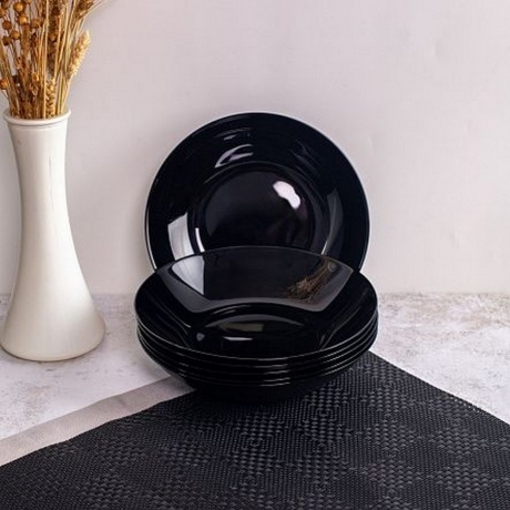 Набор столовый ДИВАЛИ черно-белый 19пр - фото 11