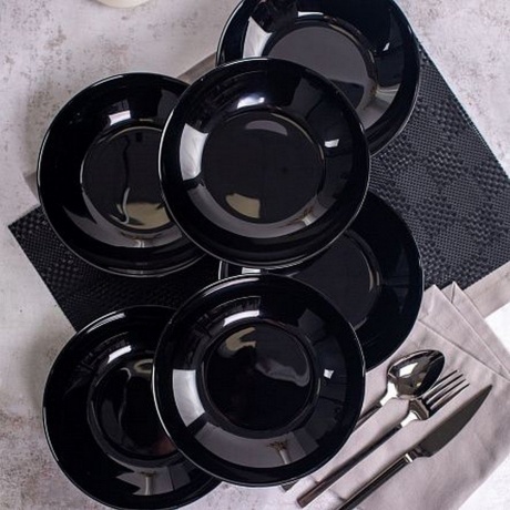 Набор столовый ДИВАЛИ черно-белый 19пр - фото 12