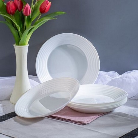 Набор столовый АРЕНА ЧЕРНО-БЕЛЫЙ 18пр - фото 9