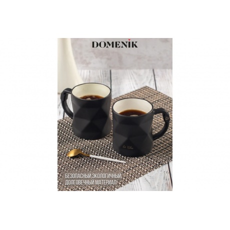 Кружка BLACK&amp;WHITE черная 390мл - фото 5