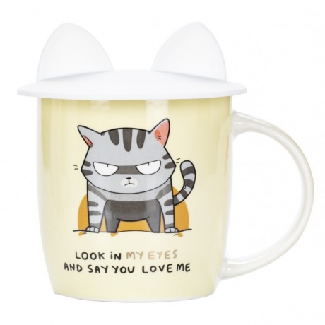Кружка CATS 380мл с силиконовой крышкой - фото 3