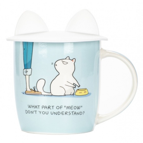 Кружка CATS 380мл с силиконовой крышкой - фото 4