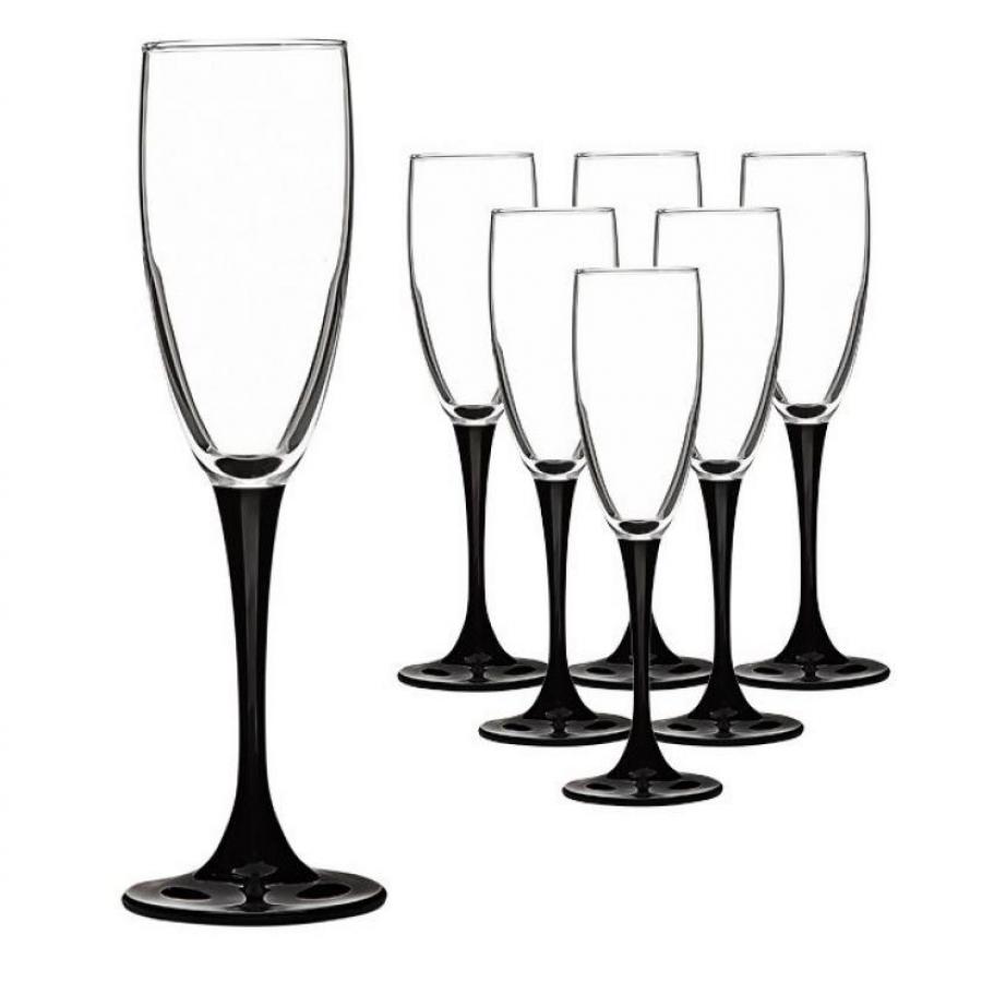 Набор бокалов LUMINARC ДОМИНО для шампанского 6шт 170мл бокал для шампанского эталон лилак 170мл luminarc o0150