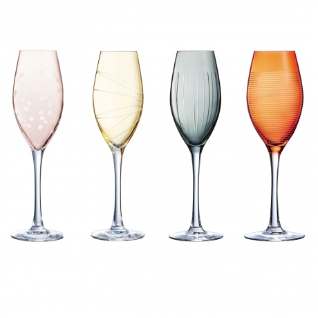 Набор бокалов для шампанского LUMINARC ИЛЛЮМИНЕЙШН КОЛОРС 240мл 4шт, L7602 - фото 2