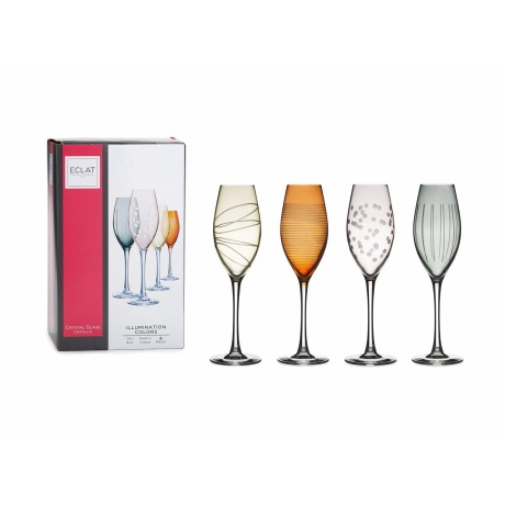 Набор бокалов для шампанского LUMINARC ИЛЛЮМИНЕЙШН КОЛОРС 240мл 4шт, L7602 - фото 9