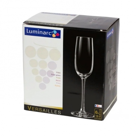 Набор бокалов для шампанского LUMINARC ВЕРСАЛЬ 6шт 160мл, G1484 - фото 3