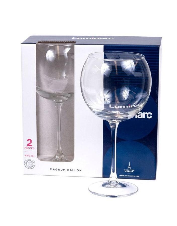 Набор бокалов для вина Luminarc Магнум Балон P5515 2шт 650мл набор из 2 бокалов флейт bar 200 мл