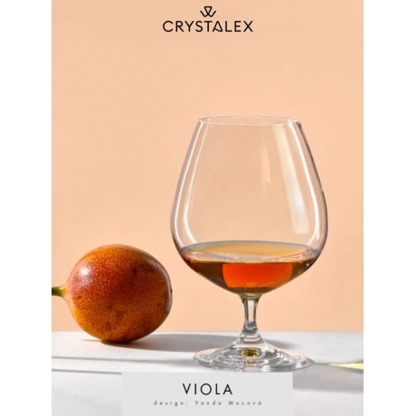 Набор бокалов для бренди VIOLA 6шт 600мл CRYSTALEX CR600105V - фото 5