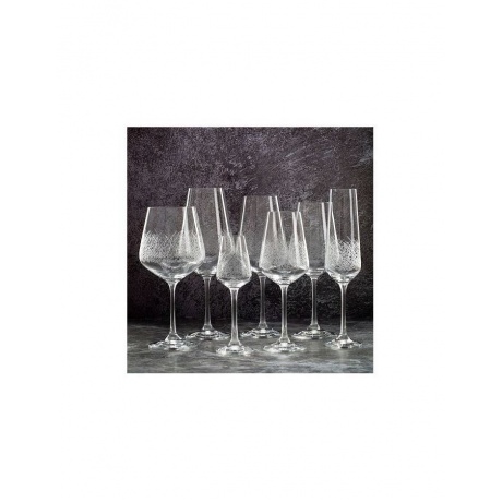 Набор бокалов для вина SANDRA Blizzard 6шт 250мл CRYSTALEX CR250101S - фото 5