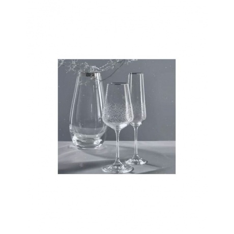 Набор бокалов для вина SANDRA Blizzard 6шт 250мл CRYSTALEX CR250101S - фото 6