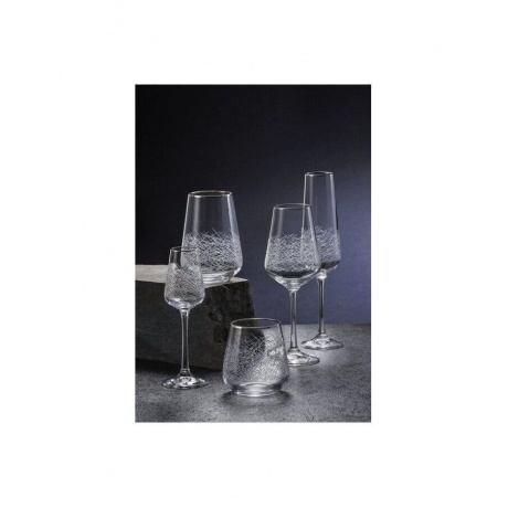Набор бокалов для вина SANDRA Blizzard 6шт 250мл CRYSTALEX CR250101S - фото 7
