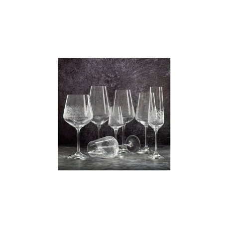 Набор бокалов для вина SANDRA Blizzard 6шт 350мл CRYSTALEX CR350101S - фото 3