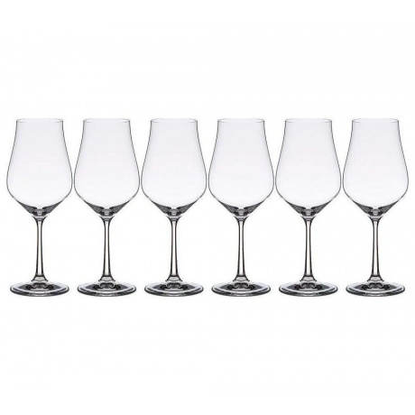 Набор бокалов для вина TULIPA 6шт 350мл CRYSTALEX CR350101T - фото 1
