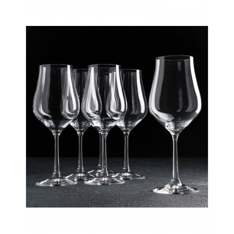 Набор бокалов для вина TULIPA 6шт 350мл CRYSTALEX CR350101T - фото 4