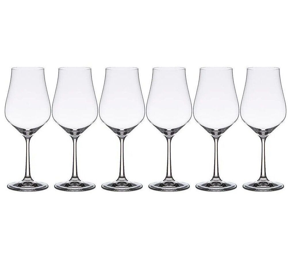Набор бокалов для вина TULIPA 6шт 350мл CRYSTALEX CR350101T цена и фото