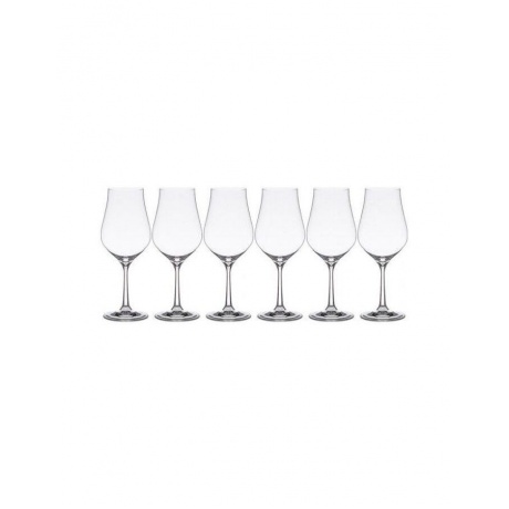 Набор бокалов для вина TULIPA 6шт 450мл CRYSTALEX CR450101T - фото 1