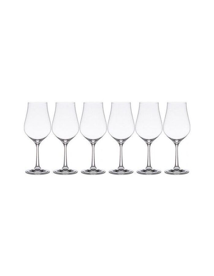 Набор бокалов для вина TULIPA 6шт 450мл CRYSTALEX CR450101T цена и фото