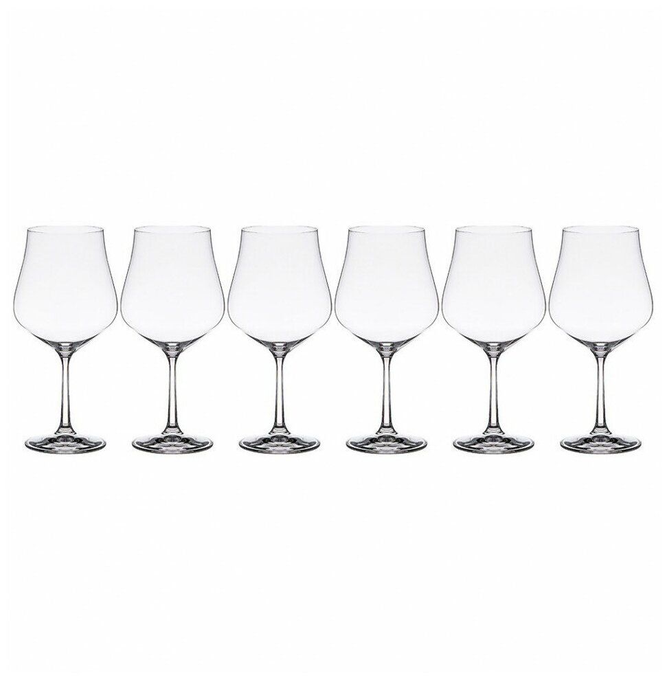 Набор бокалов для вина TULIPA 6шт 600мл CRYSTALEX CR600101T вино бокалы