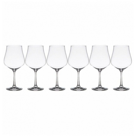 

Набор бокалов для вина TULIPA 6шт 600мл CRYSTALEX CR600101T, Прозрачный