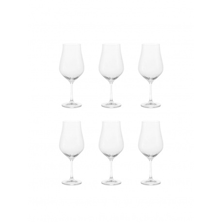 Набор бокалов для вина TULIPA OPTIC 6шт 550мл CRYSTALEX CR550101TO - фото 1
