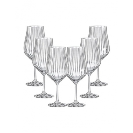 Набор бокалов для вина TULIPA OPTIC 6шт 550мл CRYSTALEX CR550101TO - фото 6