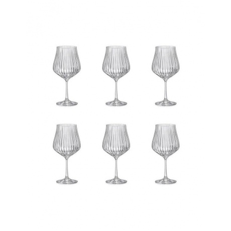 Набор бокалов для вина TULIPA OPTIC 6шт 600мл CRYSTALEX CR600101TO - фото 1