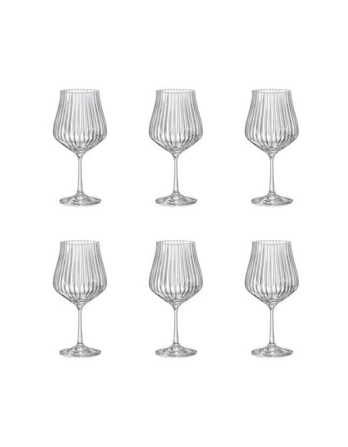 Набор бокалов для вина TULIPA OPTIC 6шт 600мл CRYSTALEX CR600101TO декантер tulipa optic 1 5л crystalex cr1500401to