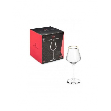 Набор бокалов для вина ULTIME BORD OR 4шт 380мл LUMINARC  CRISTAL D'ARQUES P7630 - фото 3