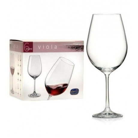 Набор бокалов для вина VIOLA 6шт 450мл CRYSTALEX CR450101V - фото 3