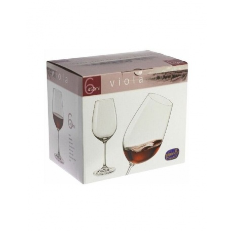 Набор бокалов для вина VIOLA 6шт 450мл CRYSTALEX CR450101V - фото 4